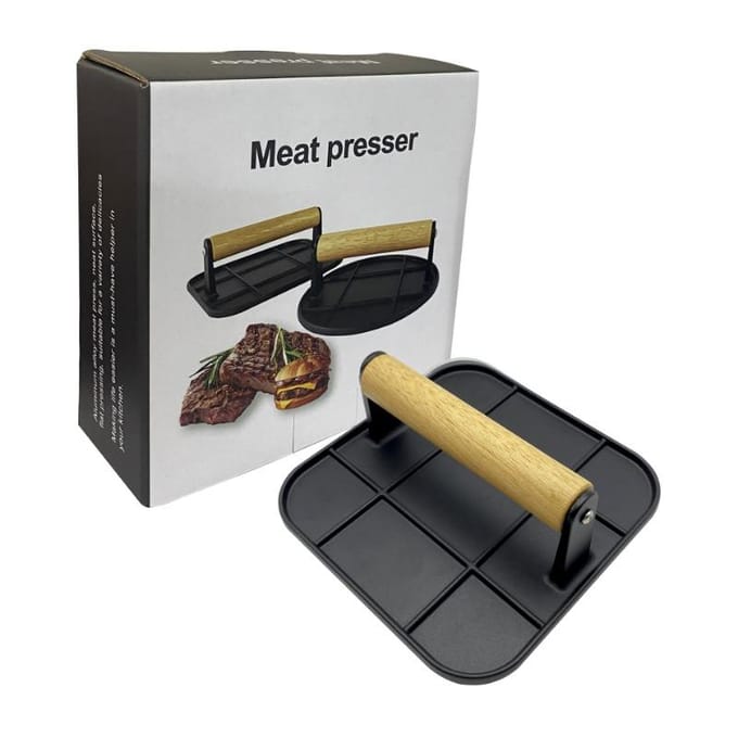 Grillpers, Zware Uitvoering Multifunctioneel-Vleespers, Sandwich- & Baconpers-Burgerpers Patty Maker Voor Keuken Rond white