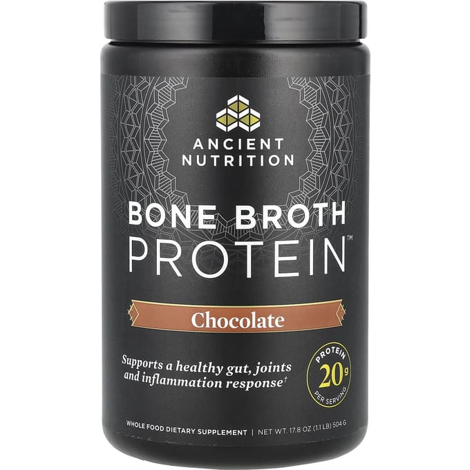 Ancient Nutrition, Bottenbouillon Eiwit™, Chocoladesmaak, 0,5 kg (504 gram)