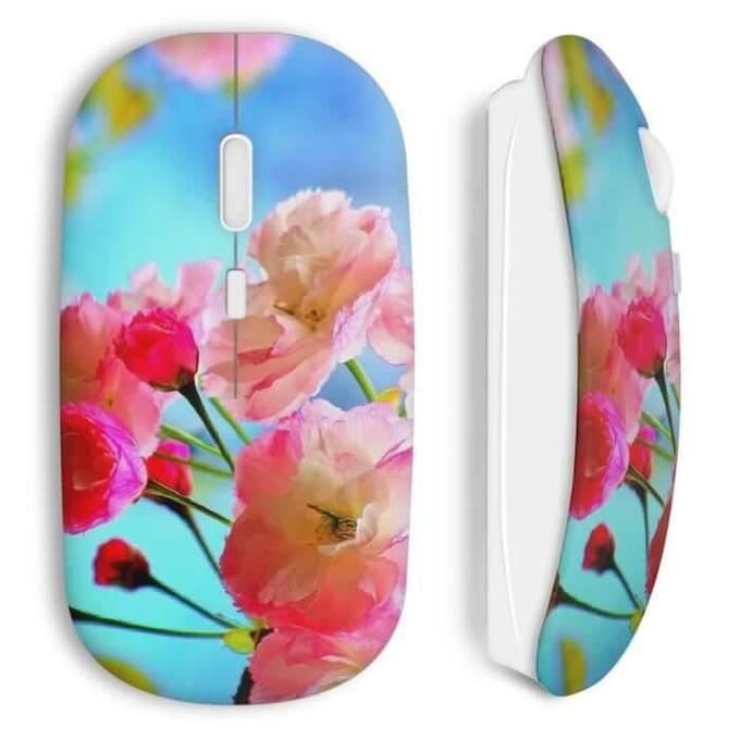 Souris Pink flowers sans fil