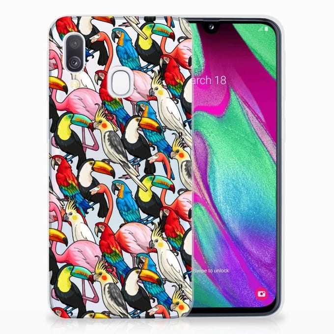 Samsung Galaxy A40 TPU Hoesje Birds