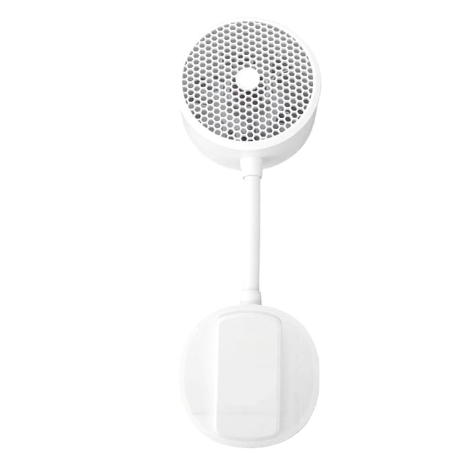 Magnetische Telefoon Clip Ventilator Draagbare USB Oplaadbare Handheld Persoonlijke Ventilator met Koelpad Verstelbare Zwanenhals Wit