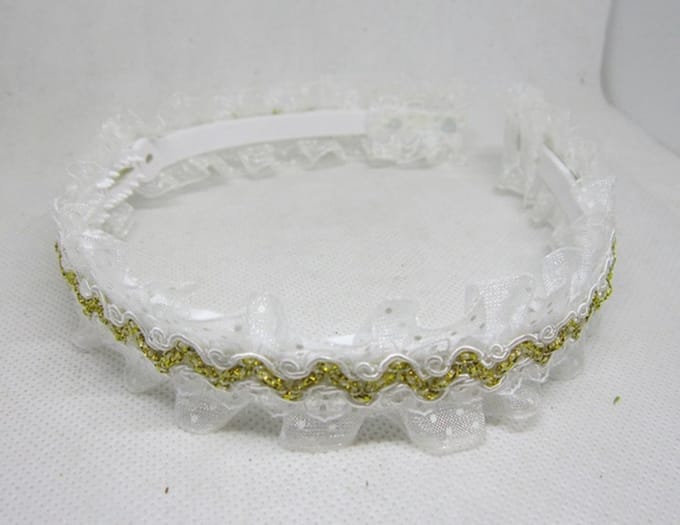 ZoeZo Design- haarband - diadeem - goud - wit