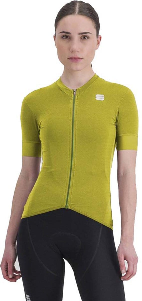 Sportful Monocrom Korte Mouw Wielertrui Groen S Vrouw