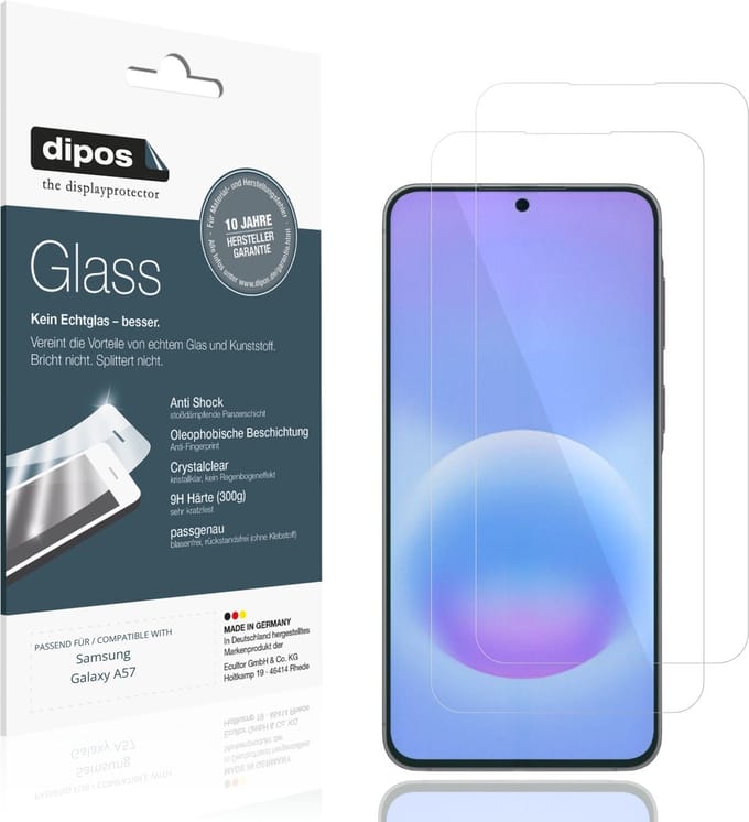 dipos – 2x Pantserfolie geschikt voor Samsung Galaxy A57 | 9H Screenprotector