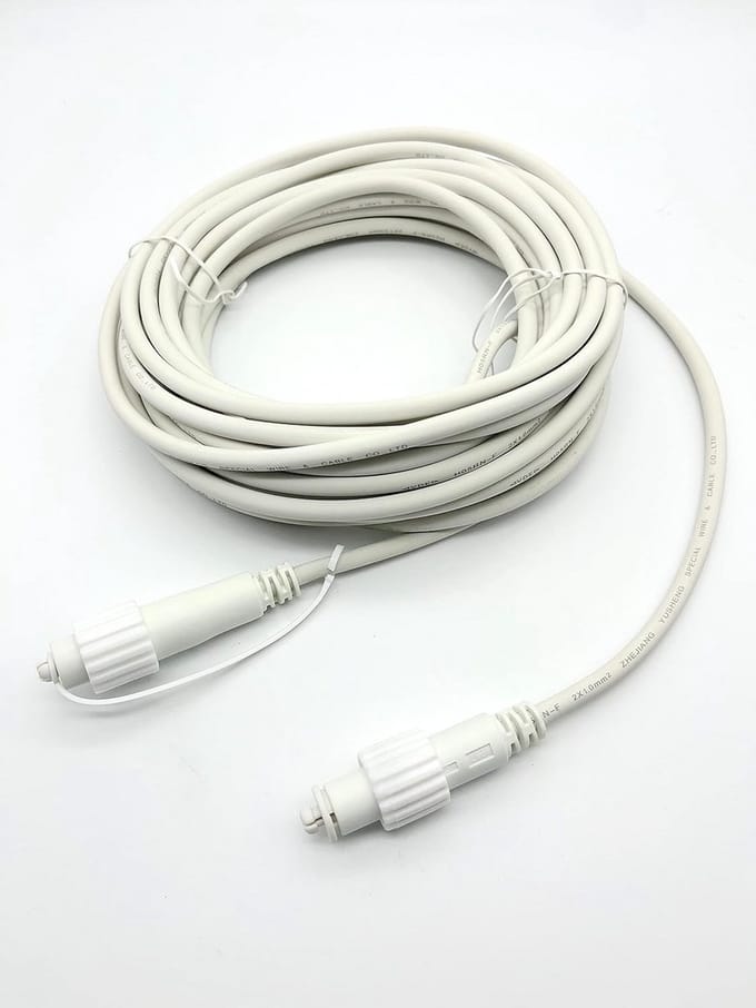 Verlengsnoer Rubber - Stroomkabel Buiten - Verlichting Uitbreiden - Waterdicht IP67 - 10 meter - Wit