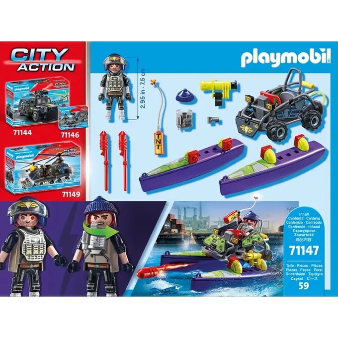 Playmobil City Action - Tactical Unit quad voor meerdere terreinen