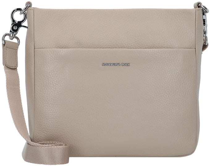 MANDARINA DUCK Leren schoudertas Mellow Leather Crossover Bag Warm Taupe