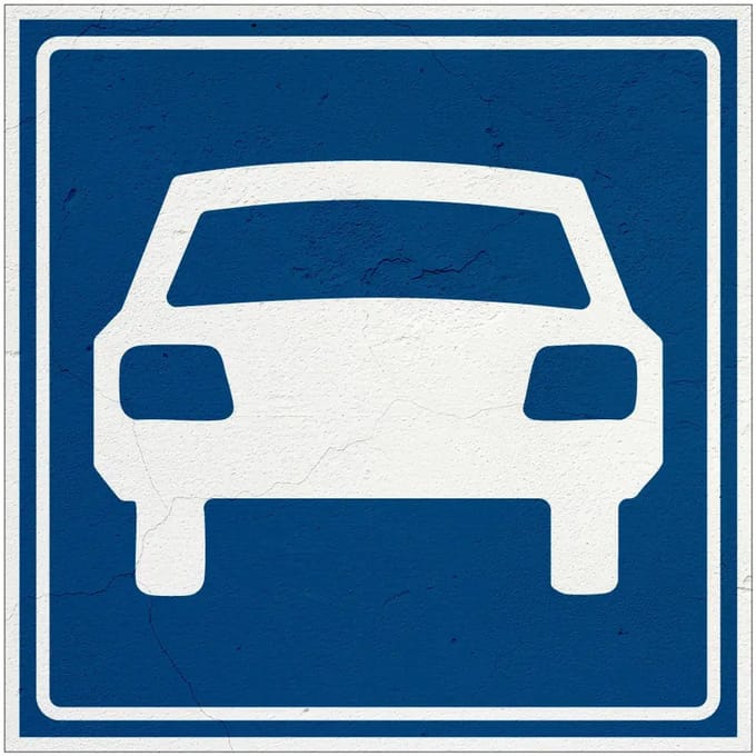 Autoweg bord - G3 | Sign Again materiaal | 30 x 30 cm