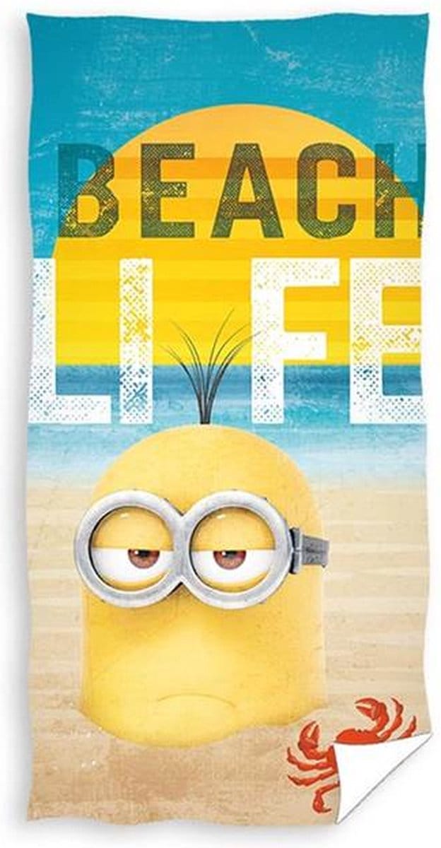 Minion strandlaken blauw 70x140cm