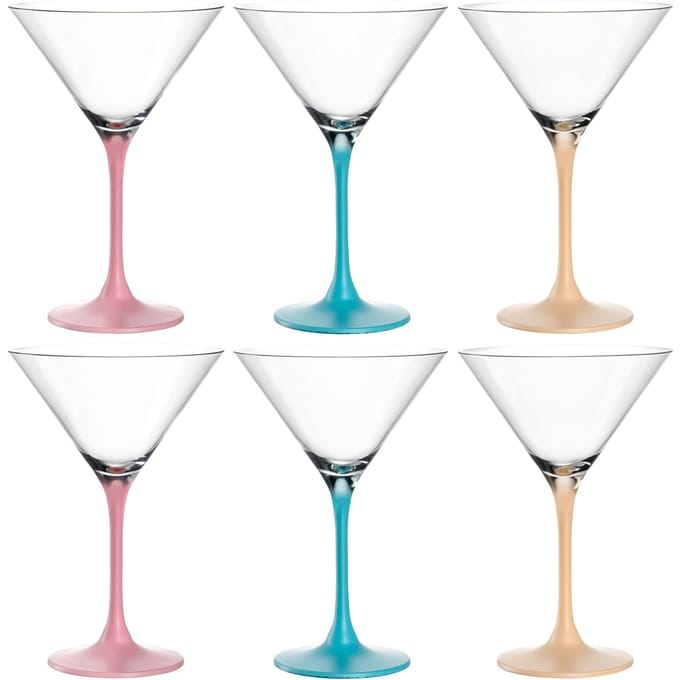 LEONARDO Cocktailglas BRERA, 230 ml, gekleurd assorti, cocktailkom, 6-delig set