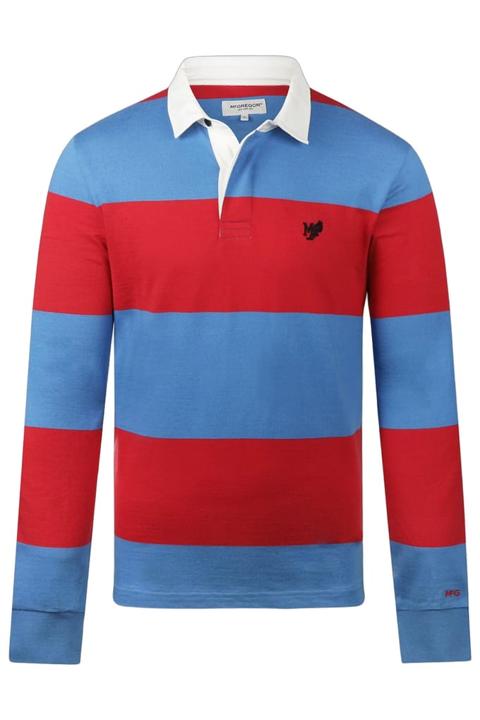 McGregor Rugby 2 Stripes Red Größe: S | Poloshirts Outlet | Herren | Rot