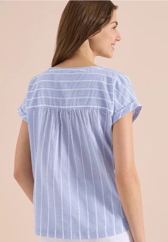 Blouse met hangende schouder en structuur