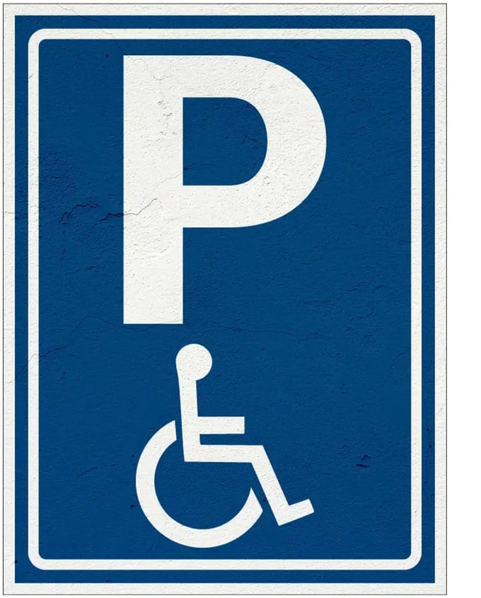 Invalidenparkeerplaats bord - E6 | Sign Again materiaal | 28 x 21 cm