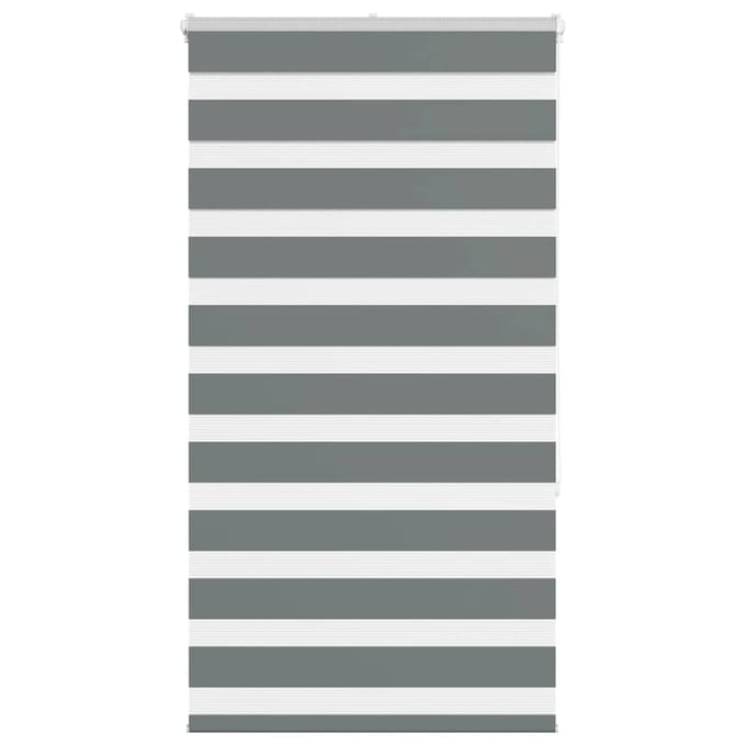 vidaXL - Zebra - rolgordijn - 85x150 - cm - stofbreedte - 80,9 - cm - donkergrijs