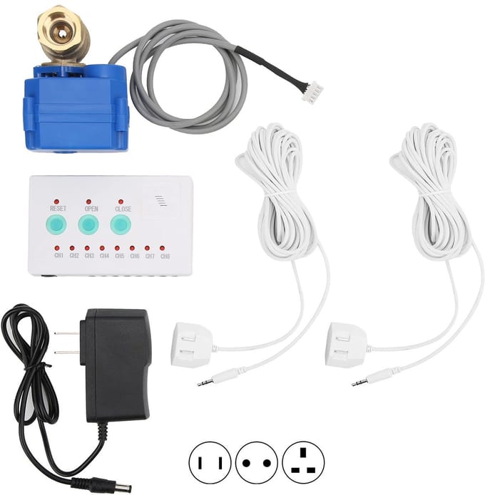 Dailygoody - Waterleksensor - Waterlekdetector - Hoorbaar Alarm - Overloopdetectiesysteem - Thuisgebruik - Rood