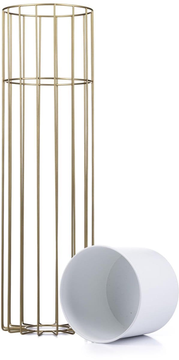 HowHomely Loft - Moderne Plantenstandaard - 70 cm - Goud Wit