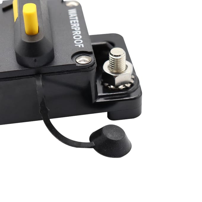 80A Stroomonderbreker Dubbele Batterij Handmatige Reset IP67 Waterdicht 12V 24V Zekering black