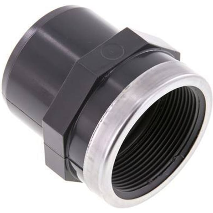 PVC Lijmmof mannelijk 63mm x Binnendraad Rp 2''