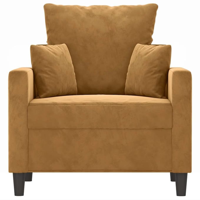 vidaXL Fauteuil 60 cm fluweel bruin