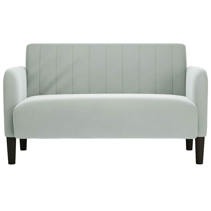 vidaXL - Loveseat - bank - 109 - cm - fluweel - lichtgrijs