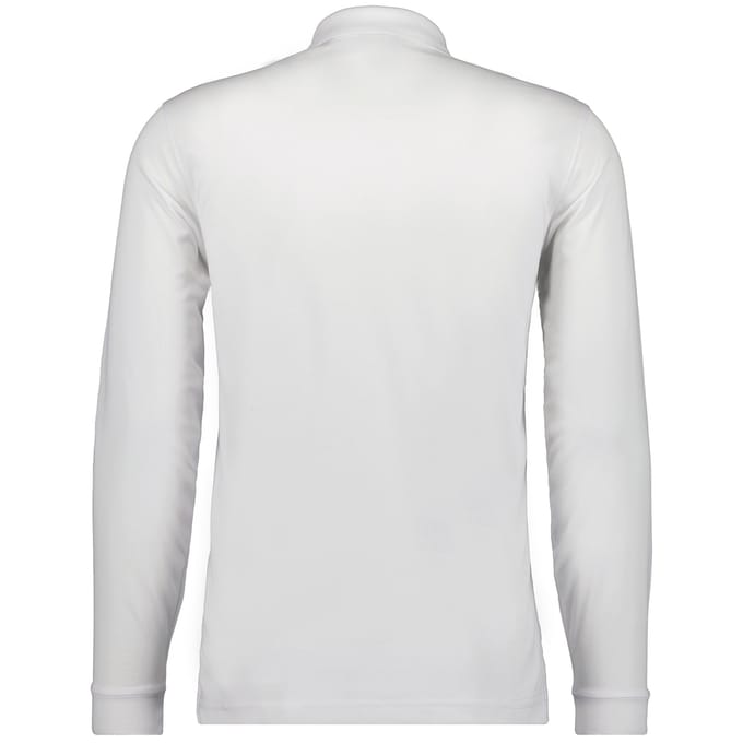 Ragman Softknit Polo Longsleeve Uni Breast Pocket Wit / male