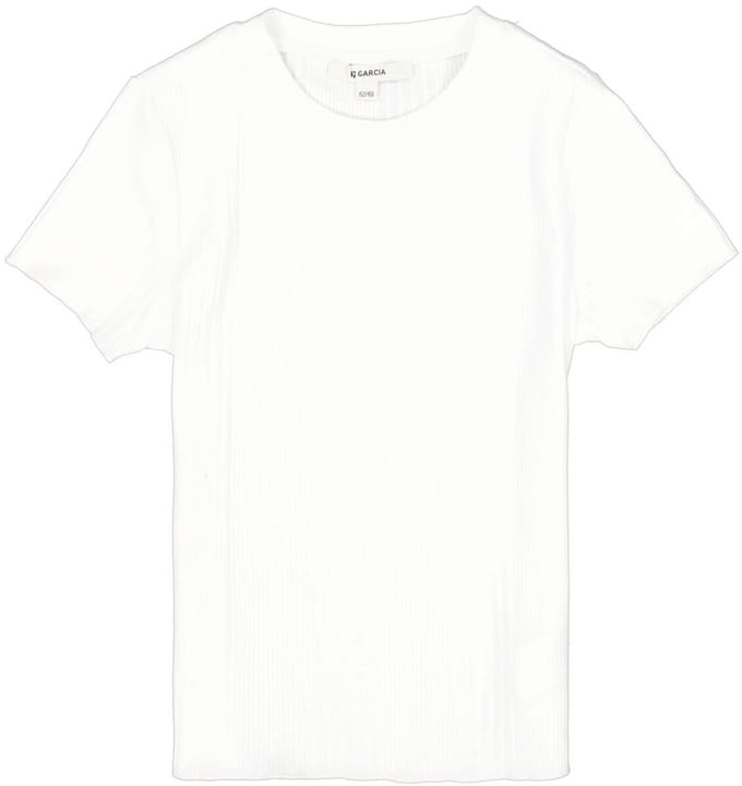 GARCIA Meisjes Effen T-shirt Wit Korte mouw
