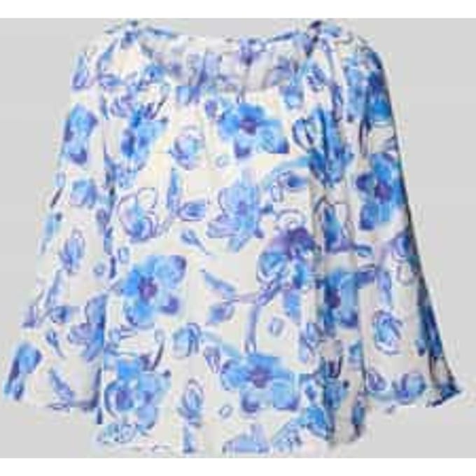 Regular fit blouse met 3/4-mouwen
