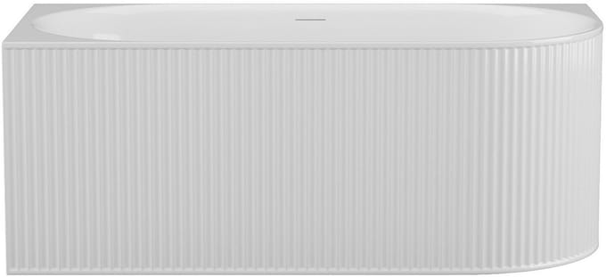 Vente-unique Geribbeld hoekbad - 170 x 80 x 60 cm - Acryl - Mat wit - Linkerhoek - 290 L - BARBORI
