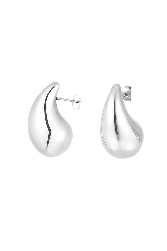 Bijoutheek Oorknoppen Big drop L Zilver