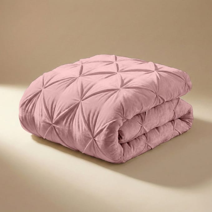 Dekbed Diamond Pintuck - 240x200 cm - Roze 350gsm