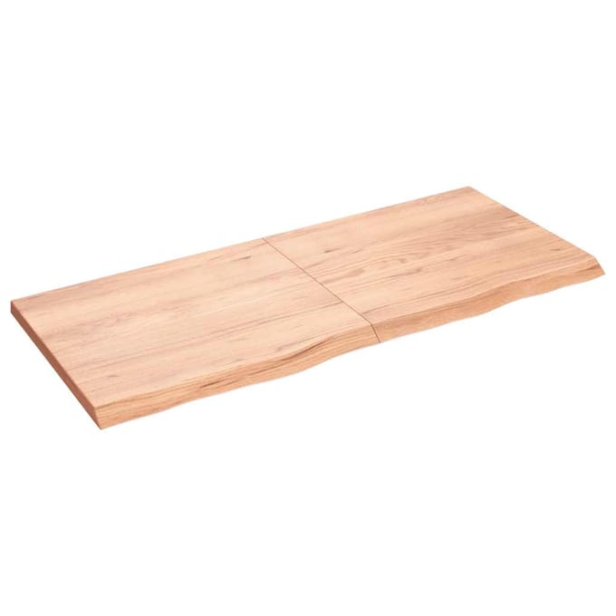 vidaXL - Tafelblad - 140x60x(2-4)cm - behandeld - massief - eikenhout - lichtbruin