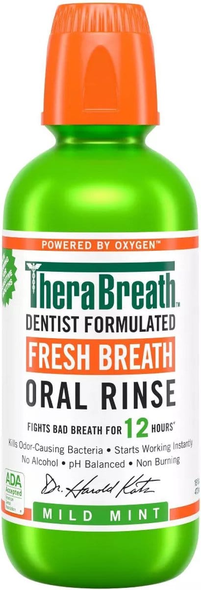 TheraBreath Fresh Breath Mouthwash – Mild Mint – Mondwater – 473 ml