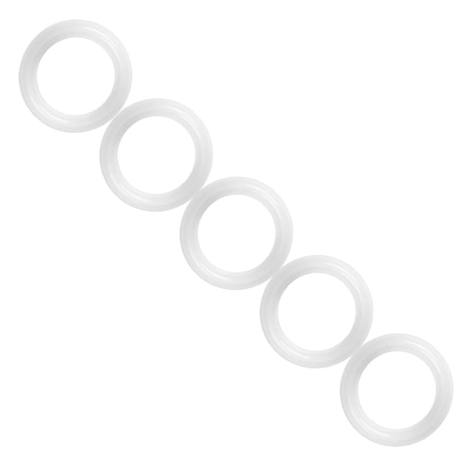 Lot de 10 joints d'étanchéité en silicone pour colliers de serrage sanitaires de 1,5 white