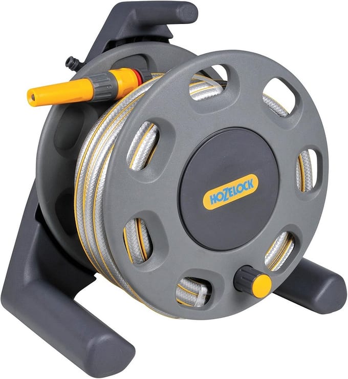 Compacte slanghaspel 15m - Geïntegreerd handvat en multifunctionele slang