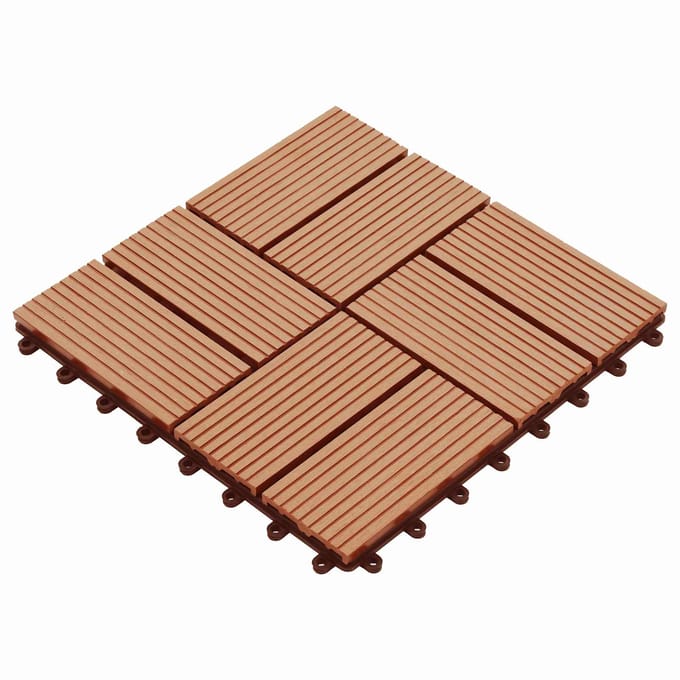 vidaXL - Terras - Tegel - 11 - st - Teakhout - 30 - x - 30 - cm - WPC