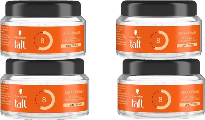 Schwarzkopf Styling Gel -Taft Maxx Power Hold 8 - 4 x 250 ml