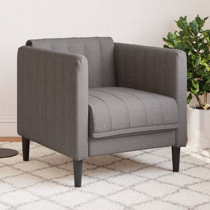 vidaXL - Fauteuil - stof - taupe