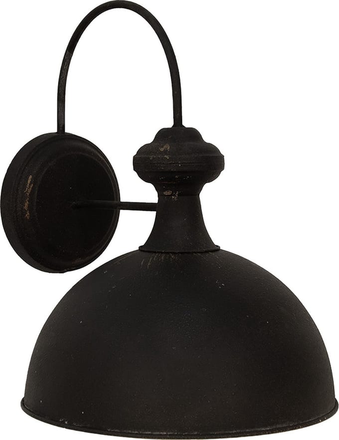 Clayre & Eef Wandlamp 44x35x44 cm Zwart IJzer