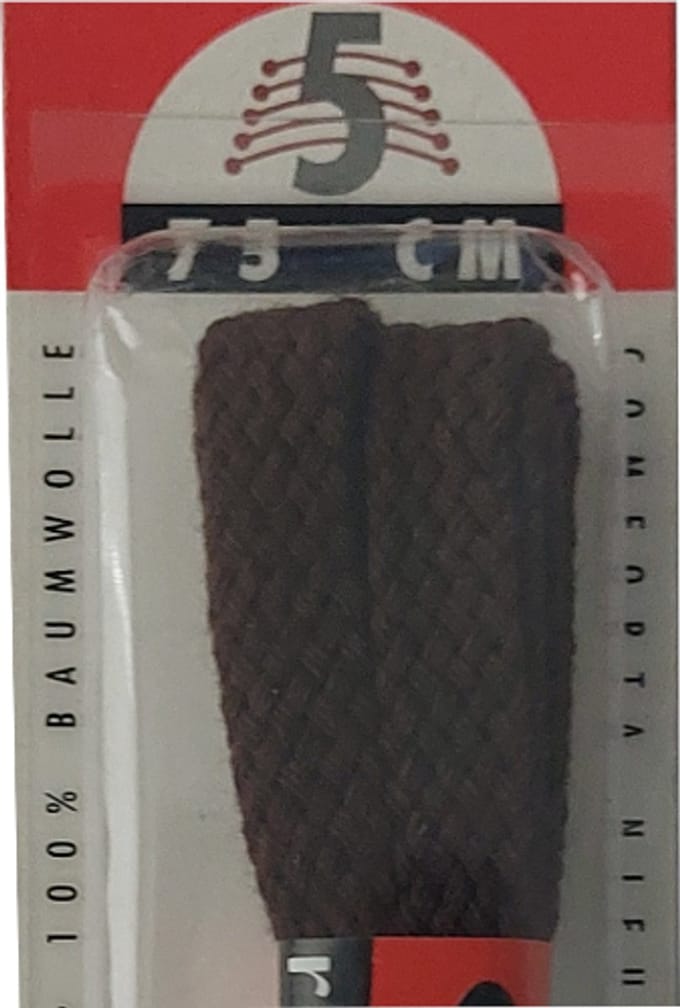 Marla Veter - Donker Bruin - Plat - Lengte 75 cm - Breedte 8 mm - Schoenveter