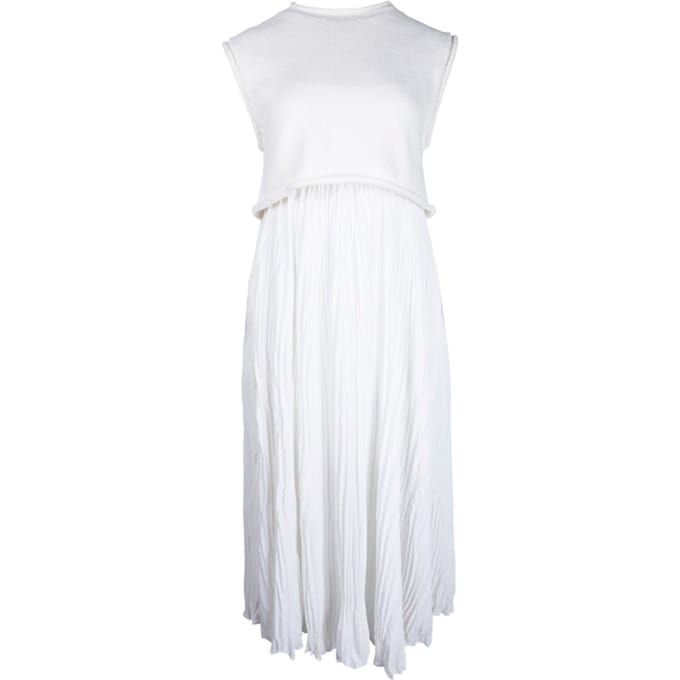 AllSaints Laze Sleeveless Dres White Maat: S | Midi Jurken Outlet | Dames | Wit