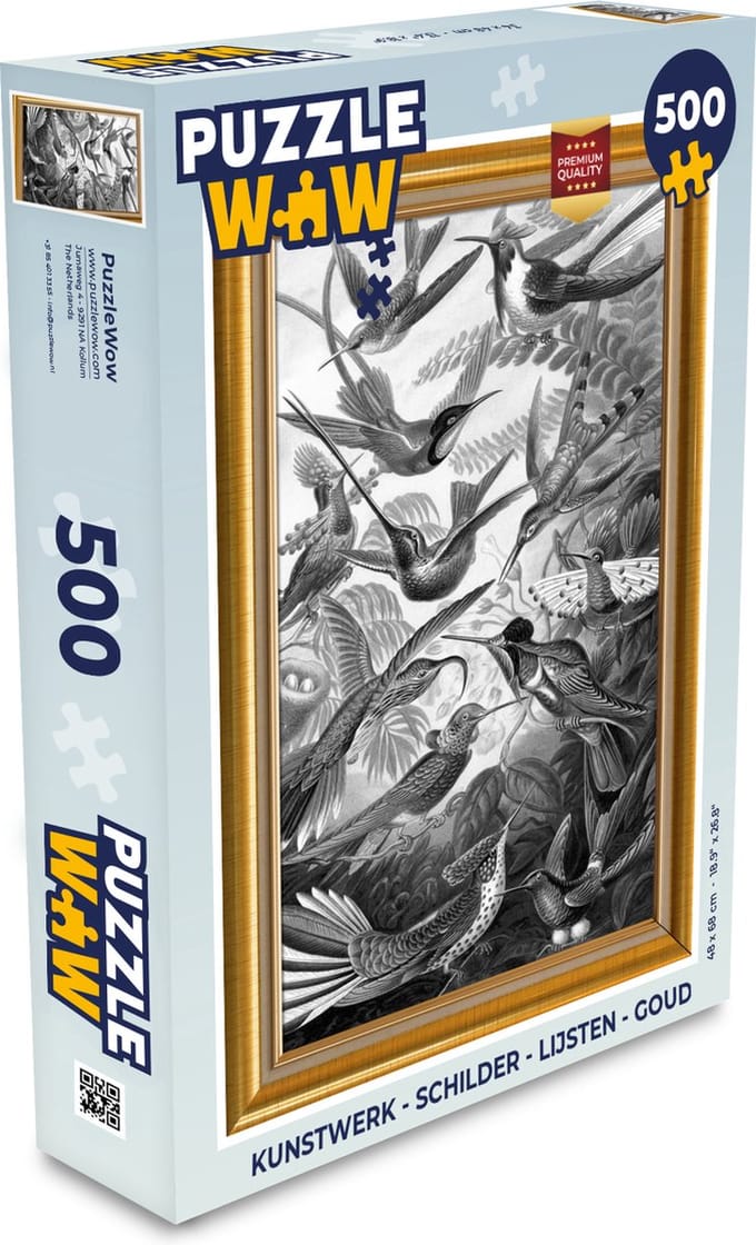 Puzzel Kunstwerk - Schilder - Lijsten - Goud - Legpuzzel - Puzzel 500 stukjes