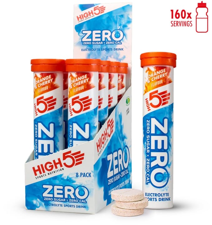 High 5 – Zero Active Hydration Tabs - Orange / Cherry - 20x8 - Display - Hydrotabs