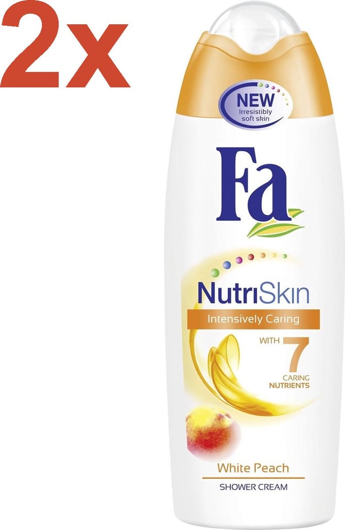 Fa - NutriSkin - White Peach - Douchecrème - 2x 250ml - DUO PACK