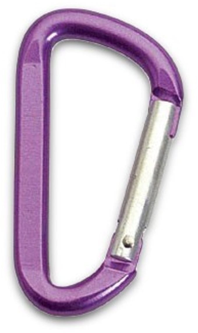 Karabijnhaak Plat 6mm aluminium lichtroze
