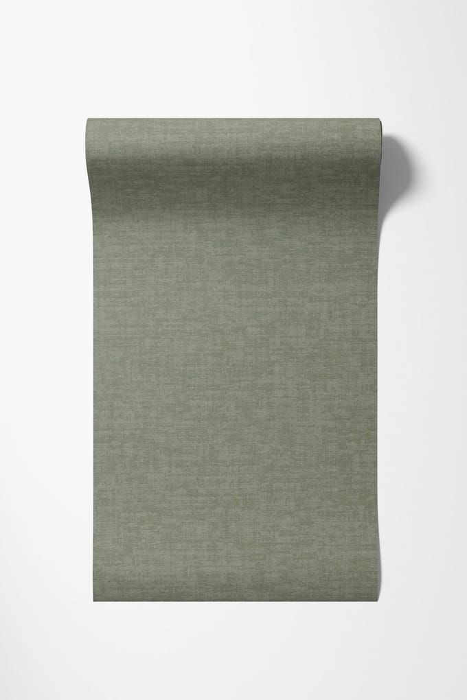 Dutch Wallcoverings - Vliesbehang - Linen & Textures - uni groen - VT10016