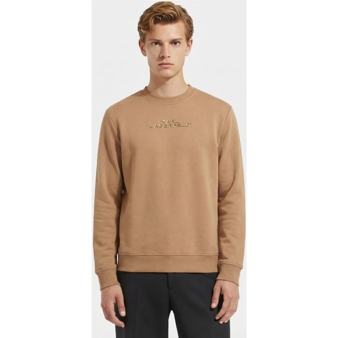 Karl Lagerfeld Camel Sweat Crewneck Taglia: M | Maglioni a maglia Outlet | Uomo