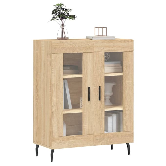 vidaXL - Dressoir - 69,5x34x90 - cm - bewerkt - hout - sonoma - eikenkleurig