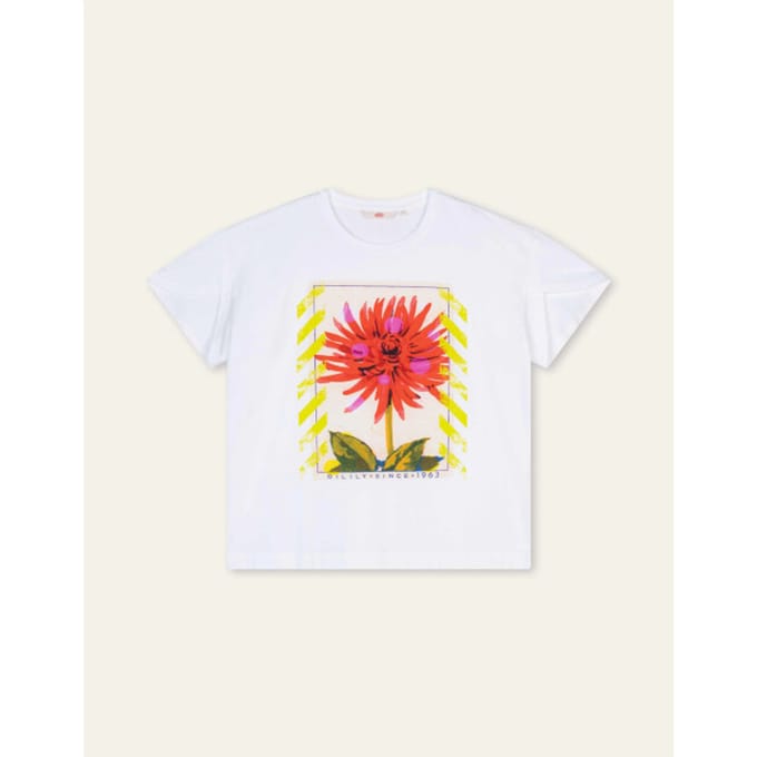 Oilily - Tarun jersey s/s crew top - Wit - XL