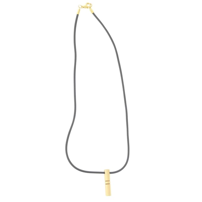 Behave® Ketting Zwart - Buisje Goudkleur - 41 cm
