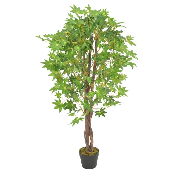 vidaXL - Kunstplant - met - pot - esdoorn - 120 - cm - groen